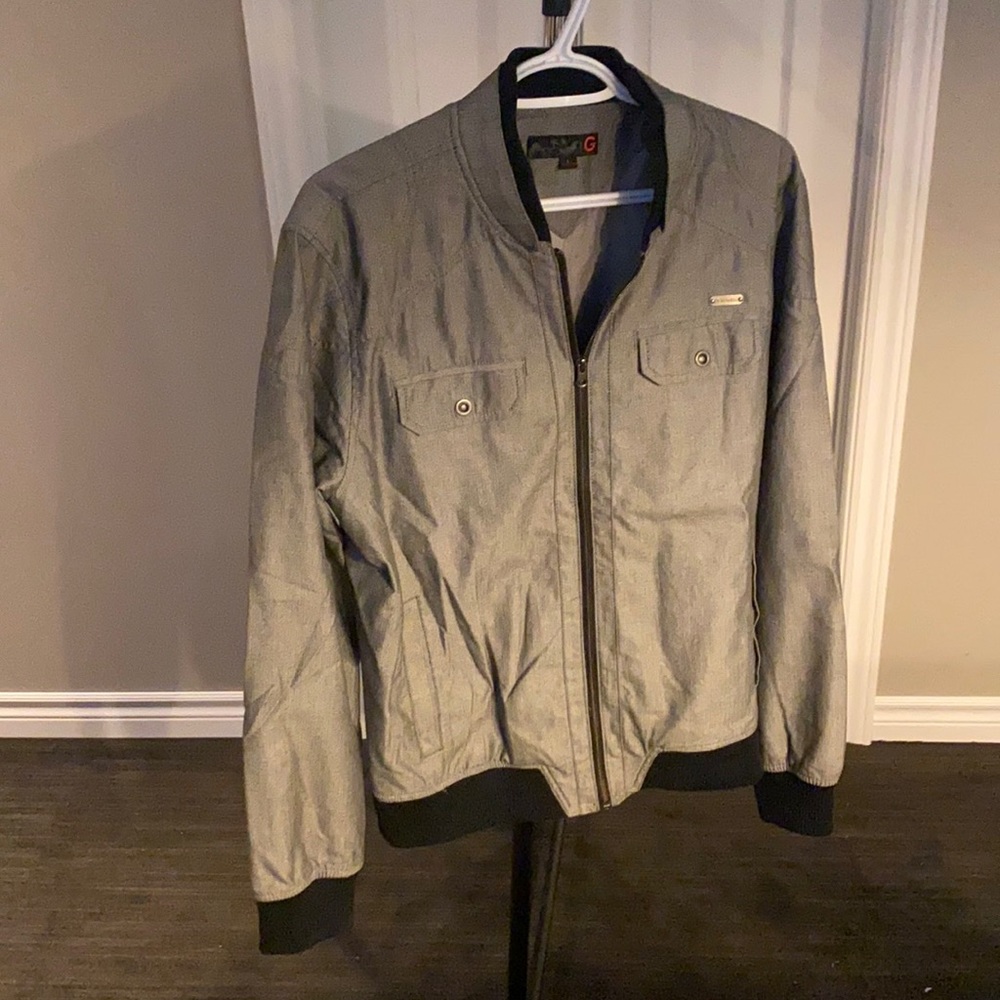 Grey bomber jacket